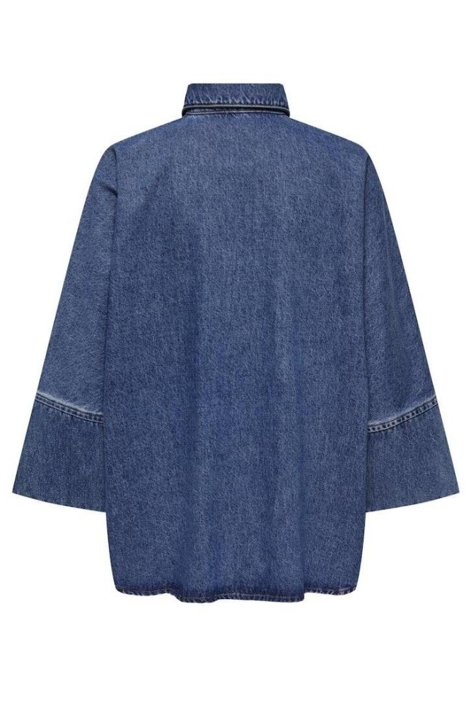 ONLGRACE 3/4 DNM SHIRT NOOS 15332126 Medium blue denim